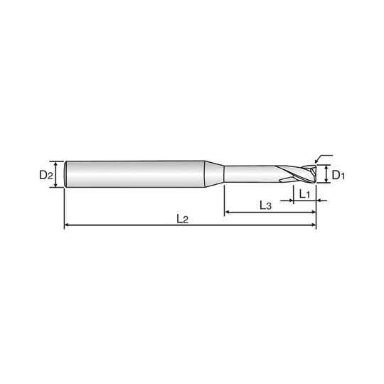 4G MILL 2 Flute 30°Helix Rib Corner Radius End Mill (SEME61)