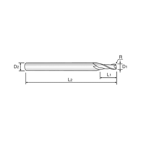 4G MILL 2 Flute 30°Helix Taper End Mill (SEME78)
