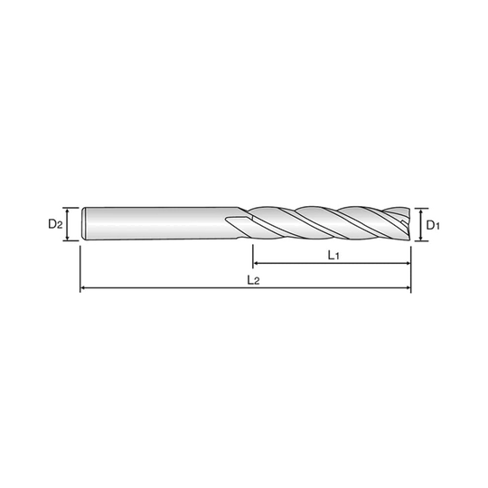 4G MILL 4 Flute 30°Helix Long End Mill (SEME72)
