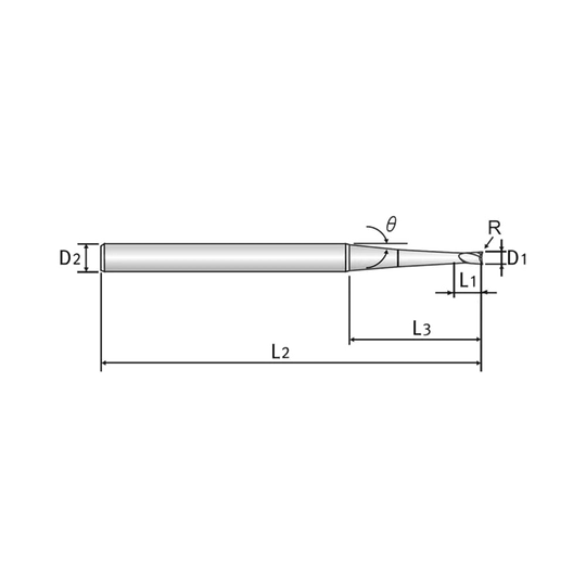 4G MILL 4 Flute 30°Helix Taper Neck Corner Radius End Mill (SEME65)