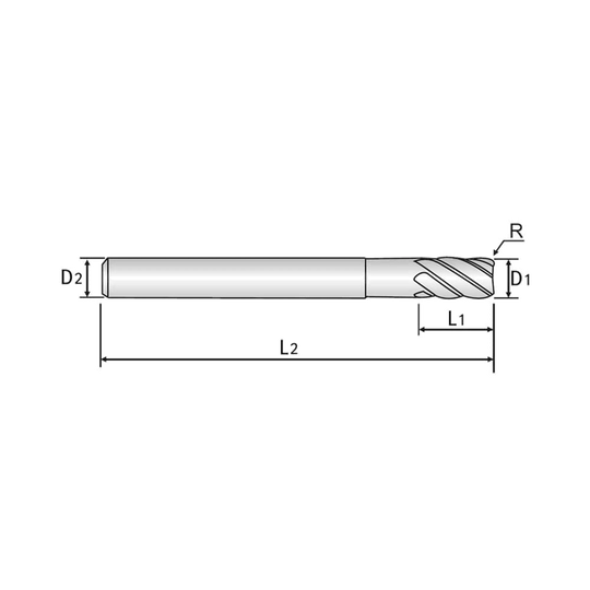 4G MILL 4 Flute 38°Helix Corner Radius End Mill (SEME67)