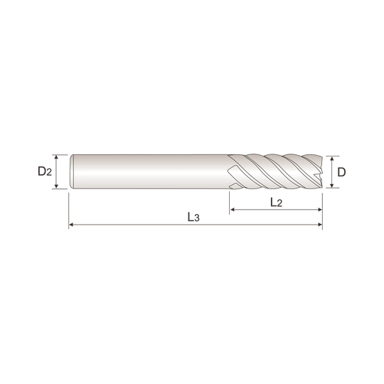 4G MILL 4 Flute 45°Helix End Mill (SEME74)