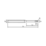 4G MILL 4 Flute Multiple Helix Rib Corner Radius End Mill (SEME64)