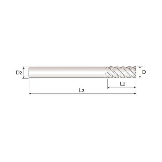 4G MILL 6 Flute 45°Helix End Mill (SEME75)