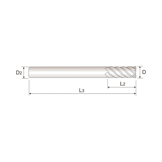 4G MILL 6 Flute 45°Helix End Mill (SEME75)