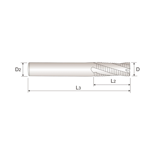4G MILL Multi Flute 20°Helix Roughing End Mill (SG9E76)