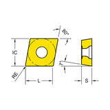 CCMT-UG General Turning Insert (80° Positive)