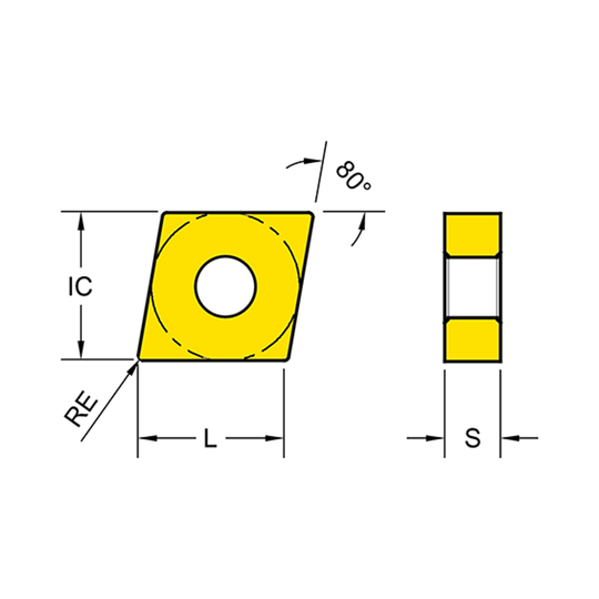 CNMG-KR Cast Iron Heavy Roughing Turning Insert (80° Negative)
