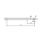 D-POWER 2 Flute 30°Helix Taper Neck Corner Radius End Mill (EIB86)