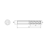 TitaNox-Power HPC 5 Flute 38° Helix End Mill (EMI95)