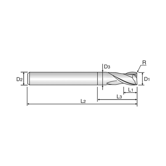 X5070 2 Flute 30°Helix Stub End Mill (G8A36)