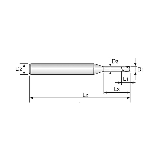 X5070 2 Flute 30°Helix Rib End Mill (G8A45)