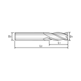 TANK-POWER 4 Flute 30°Helix Short End Mill (GA938)