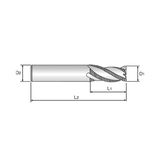 TANK-POWER Multi Flute 30°Helix Short Roughing (Fine) End Mill (GA941)