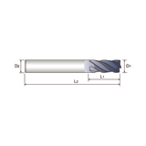 TANK-POWER 4 Flute 30°Helix Medium Roughing (Fine) End Mill (GAB58)