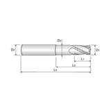 TANK-POWER Multi Flute 30°Helix Roughing End Mill (GAE43)