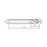 X-POWER PRO 4 Flute 30°Helix Long End Mill (GM815)