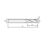 X-POWER PRO 4 Flute 30°Helix Long Corner Radius End Mill (GM819)