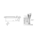 X1-EH 2FL 35 ° Helix End Mill (HP188)