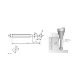 X1-EH 2FL 35 ° Helix Corner Radius End Mill (HP189)