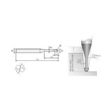 X1-EH 2FL 30 ° Helix Rib Ball End Mill (HP191)