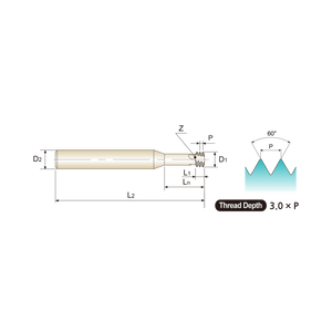 Miniature Thread Mill TiAlN (L12D1)