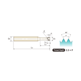 Miniature Thread Mill TiAlN (L12D1)