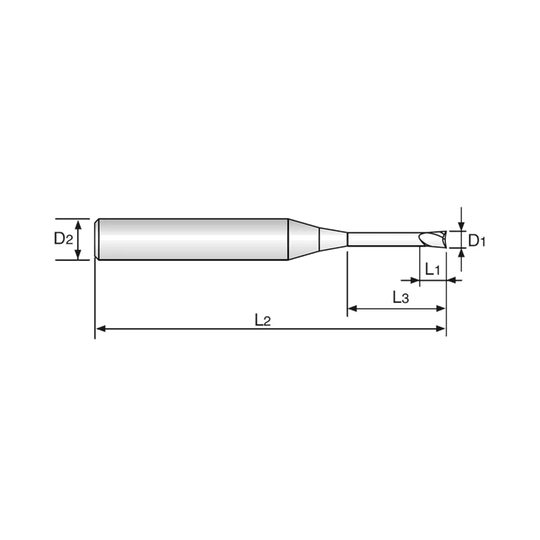 4G MILL 2 Flute 30°Helix Rib Ball End Mill (SEM846)