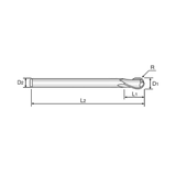 4G MILL 2 Flute 30°Helix Ball End Mill (SEMD98)