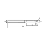 4G MILL 4 Flute Multiple Helix Rib Corner Radius End Mill (SEME64)