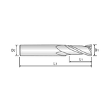 4G MILL 2 Flute 30°Helix End Mill (SEME69)