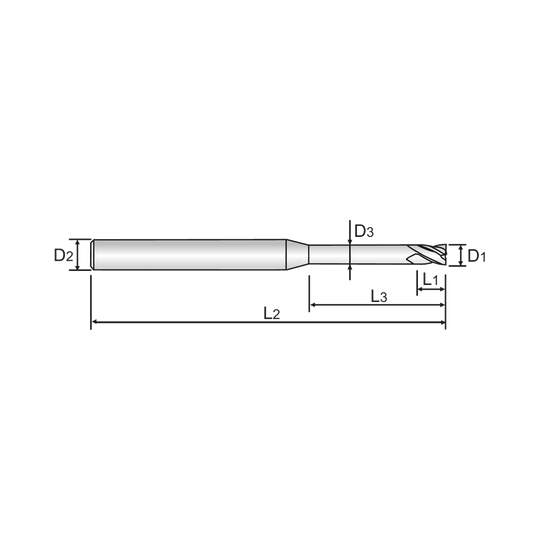 4G MILL 4 Flute 30°Helix Rib End Mill (SEME73)