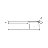 CRX S 2 Flute 30°Helix Ball End Mill (SGED27)