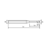 CRX S 2 Flute 30°Helix Long Neck End Mill (SGED30)