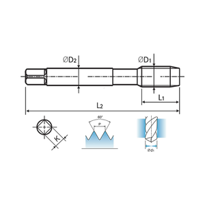 DIN371/DIN376 Straight Flute TiCN (T0997-TIC)