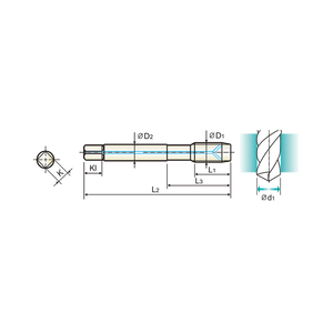DIN371/DIN376 SYNCHRO Straight Flute TiCN (TKS44-RCP)