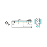 DIN371/DIN376 SYNCHRO Spiral Flute TiN (TTS41-IC)
