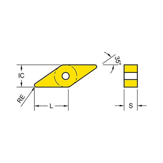 VNMG-MR Stainless Steel Roughing Turning Insert (35° Negative)