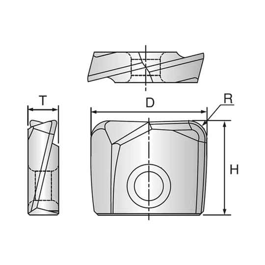 i-Xmill Corner Radius Insert for General Purpose End Mill (XMR110A)