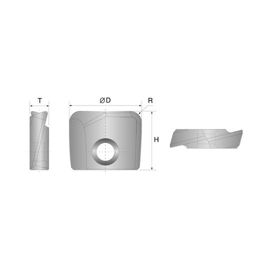 i-Xmill Corner Radius Insert for General Purpose End Mill (XMR120C)