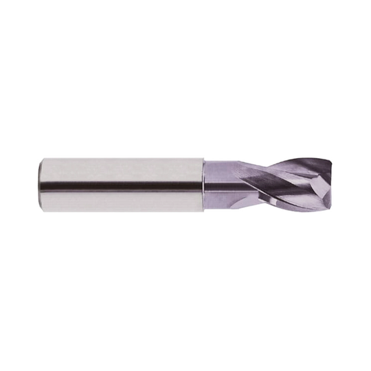 (EG909) Alu-Power Carbide 2Flute Corner Radius End Mill, Plain Shank (TiCN Coated)