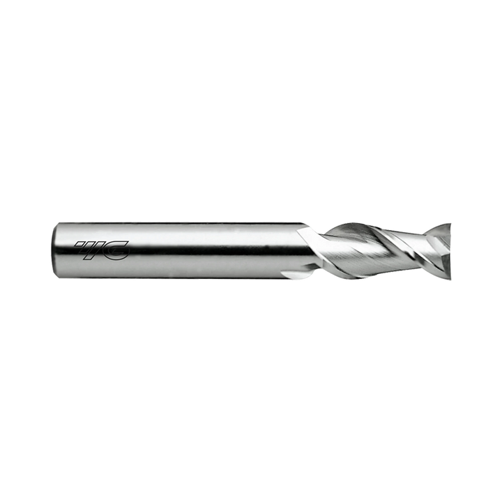 (E5522) Alu-Power Carbide 2Flute End Mill, Long Length, Plain Shank