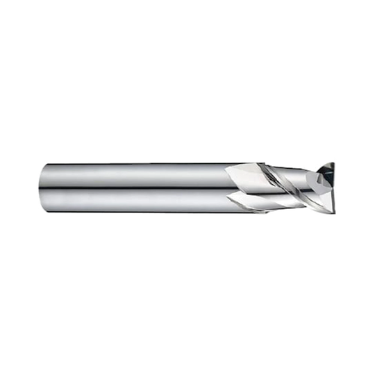 (E5E48) Alu-Power Carbide 2Flute End Mill, Short Length, Plain Shank