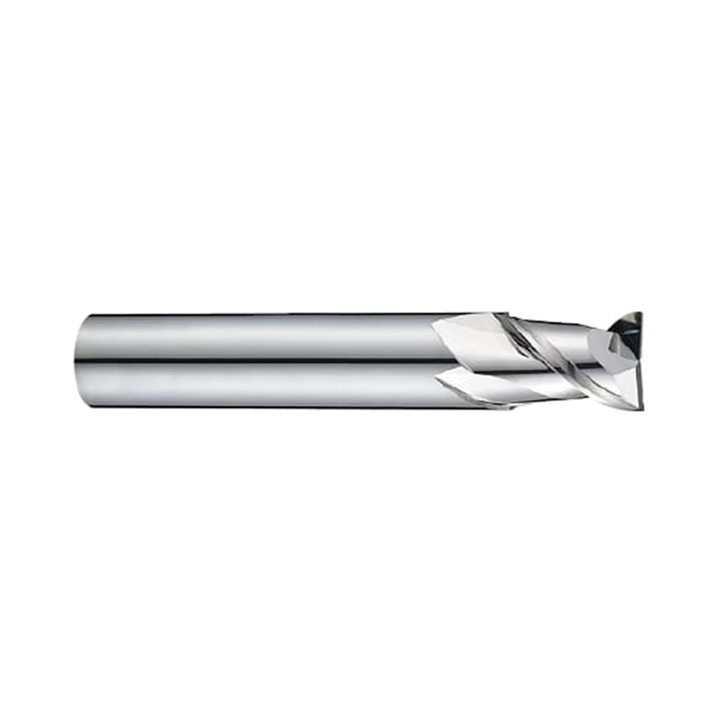 (E5E48) Alu-Power Carbide 2Flute End Mill, Short Length, Plain Shank