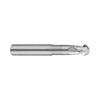 (E5910) Alu-Power Carbide 2Flute Ball Nose End Mill, Plain Shank