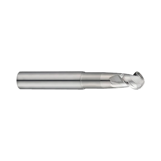 (E5910) Alu-Power Carbide 2Flute Ball Nose End Mill, Plain Shank