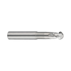 (E5910) Alu-Power Carbide 2Flute Ball Nose End Mill, Plain Shank