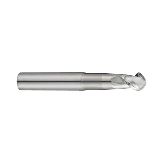 (E5910) Alu-Power Carbide 2Flute Ball Nose End Mill, Plain Shank