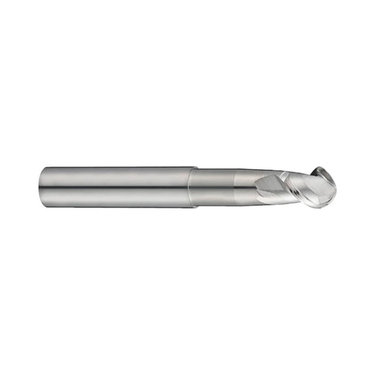 (E5910) Alu-Power Carbide 2Flute Ball Nose End Mill, Plain Shank