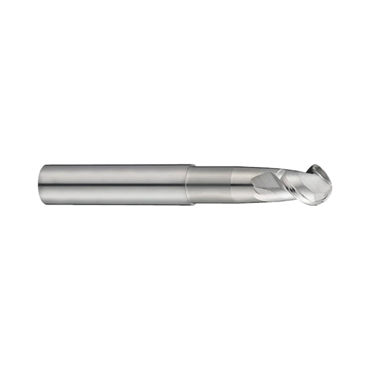 (E5910) Alu-Power Carbide 2Flute Ball Nose End Mill, Plain Shank